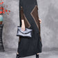 Women Autumn Colorblock Half-Turtleneck Knit Dress