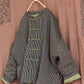 Women Autumn Ethnic Stripe Button Linen Short Padded Coat