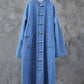 Women Autumn Casual Solid Pocket Denim Robe Coat