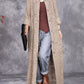 Women Autumn Artsy Embroidery Knitted Long Cardigan Coat