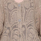 Women Autumn Artsy Embroidery Knitted Long Cardigan Coat