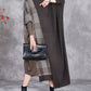 Women Autumn Artsy Plaid Irregular Spliced Knit Dress