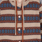 Women Autumn Artsy Stripe Knitted Hooded Cardigan Coat