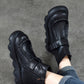 Women Casual Soft Leather Spliced Platform Boots