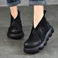 Women Casual Solid Spliced Zipper Platform Boots