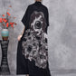 Women Autumn Flower Turtleneck Short Sleeve Knit Dress