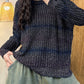 Women Autumn Casual  Colorblock O-Neck Knit Sweater