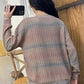 Women Autumn Casual  Colorblock O-Neck Knit Sweater