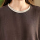 Women Casual Autumn Colorblock O-Neck Blouse