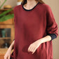 Women Casual Autumn Colorblock O-Neck Blouse