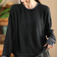 Women Casual Autumn Colorblock O-Neck Blouse