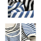 Women Casual Autumn Stripe O-Neck Cotton Blouse