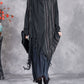 Women Autumn Artsy Stripe Knitted Tassel Cardigan Coat