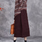 Women Autumn Artsy Spliced Knitted Hooded Dress