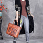 Women Autumn Artsy Flower Jacquard Knitted V-Neck Cardigan Coat