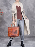 Women Autumn Artsy Flower Jacquard Knitted V-Neck Cardigan Coat