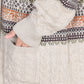 Women Autumn Artsy Flower Jacquard Knitted V-Neck Cardigan Coat