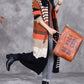 Women Autumn Artsy Colorblock Doll Collar Knit Cardigan Coat