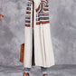 Women Autumn Artsy Stripe Hooded Knit Cardigan Coat