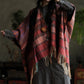 Women Artsy Stripe Tassel Cotton Shawl Scarf