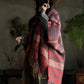 Women Artsy Stripe Tassel Cotton Shawl Scarf