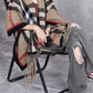 Women Vintage Winter Plaid Tassel Shawl Scarf