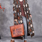 Women Autumn Artsy Rhomboids Knitted V-Neck Cardigan Coat