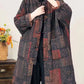 Women Autumn Vintage Stand Collar Patchwork Cotton Coat