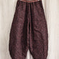 Linen Floral Pocket Elastic Waist Vintage Print Casual Pants