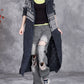 Women Autumn Artsy Hollow Out Knit Cardigan Hooded Coat