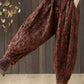 Women Autumn Retro Flower Loose Padded Bloomers