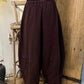 Women Autumn Vintage Solid Linen Harem Pants