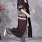 Women Autumn Artsy Knit Cardigan Hooded Sweater Coat