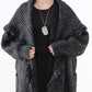 Women Autumn Artsy Tassel Shawl Collar Wool Sweater Coat