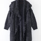 Women Autumn Artsy Tassel Shawl Collar Wool Sweater Coat