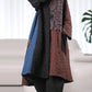 Women Autumn Ethnic Colorblock Cotton Padded Coat