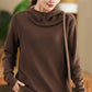 Women Autumn Casual Solid Hooded Loose Sweatshirt