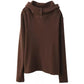 Women Autumn Casual Solid Hooded Loose Sweatshirt