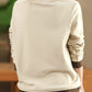 Women Casual Autumn Warm Colorblock Turtleneck Sweatshirt