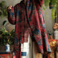 Women Autumn Vintage Stand Collar Flower Cotton Coat