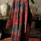 Women Autumn Vintage Stand Collar Flower Cotton Coat