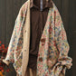 Women Casual Autumn V-Neck Floral Cardigan Sweater