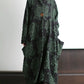 Women Autumn Ethnic Flower Stand Collar Long Coat