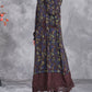 Women Autumn Artsy Floral Strap Knit O-Neck Dress