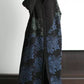 Women Autumn Ethnic Flower V-Neck Long Coat