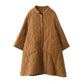 Women Autumn Casual Solid Warm Corduroy Padded Coat