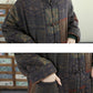 Women Autumn Vintage Stand Collar Patchwork 100%Cotton Coat