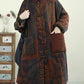 Women Autumn Vintage Stand Collar Patchwork 100%Cotton Coat