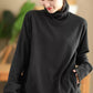 Women Autumn Solid Warm Turtleneck Shirt