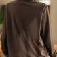 Women Autumn Solid Warm Turtleneck Shirt